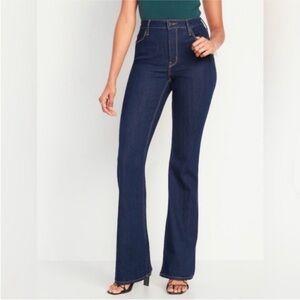 Old Navy Jeans Plus Size 16  Women's High Rise Wow Flare Blue Dark Washed